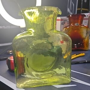 Blenko Light Green Water Bottle